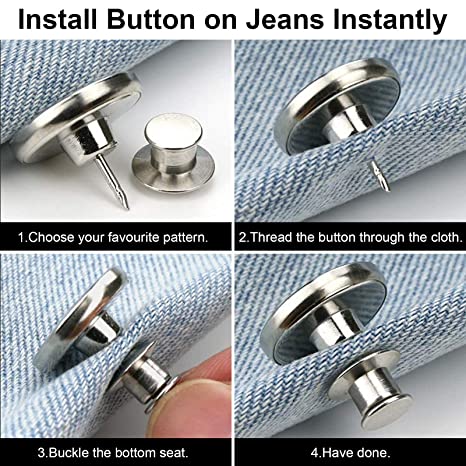 (🔥Last Day Promotion-60%OFF)Adjustable Reusable Metal Clips Snap Tack--5 PCs/Pack(Buy 2 get 1 Free)
