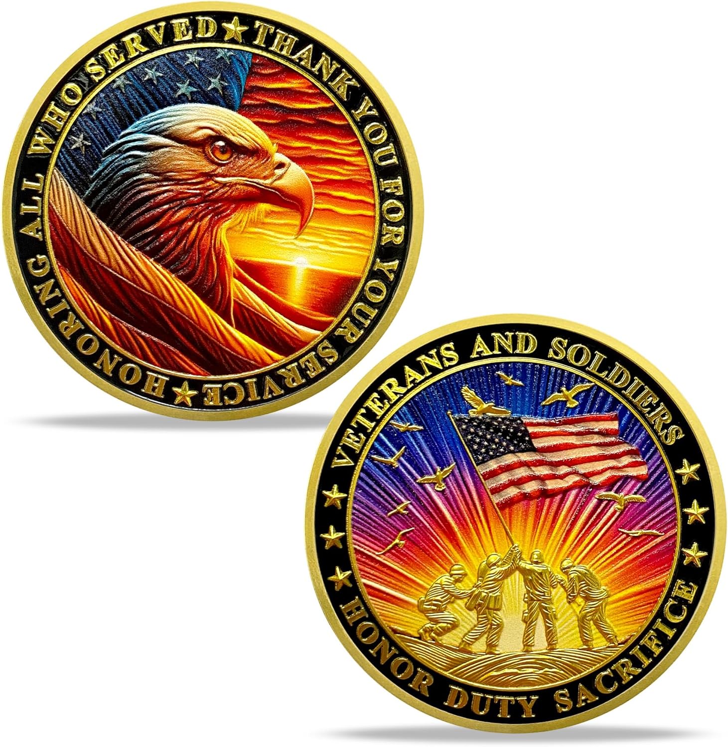 Military Challenge Coin - Veterans Soldiers Thank You Gifts