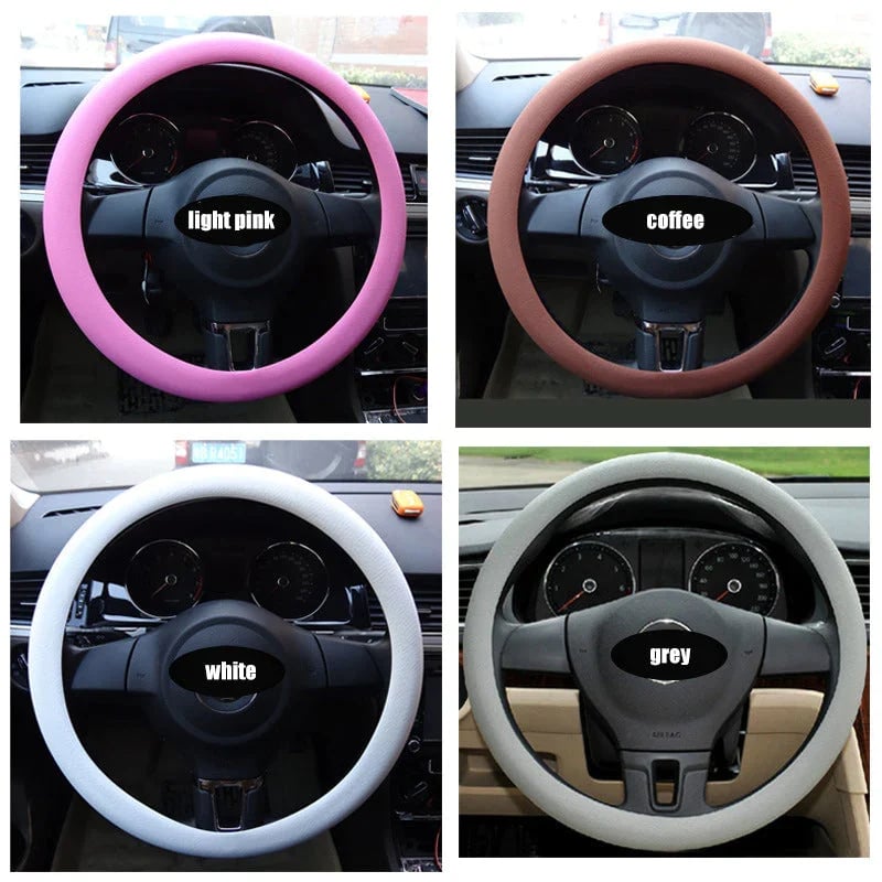 🔥Summer Hot Sale-50% OFF-Cool non-slip silicone steering wheel protector (BUY 2 FREE SHIPPING)