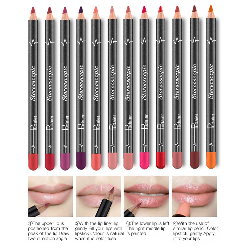 (🔥Last Day Promotion - 48% OFF) 12 Colors Lip Liner Pencil Waterproof Non-marking🔥👍Buy 2 Free Shipping