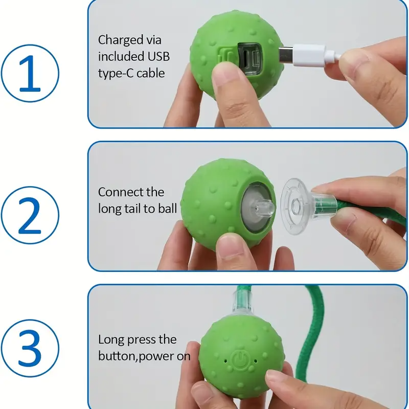 🐱🐶2024 Automatic LED Interactive Pet Toys Ball