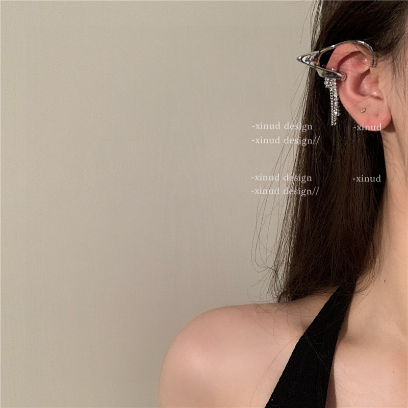 🧝‍♀️(Halloween Sale- 50% OFF)🧝‍♀️Party Geometric Punk Elf Ear Hooks Irregular Earrings