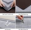 Mattitude Kitchen Mat [2 PCS] Cushioned Anti-Fatigue Non-Skid Waterproof Rugs Ergonomic Comfort Standing Mat for Kitchen, Floor, Office, Sink, Laundry, Black and Gray