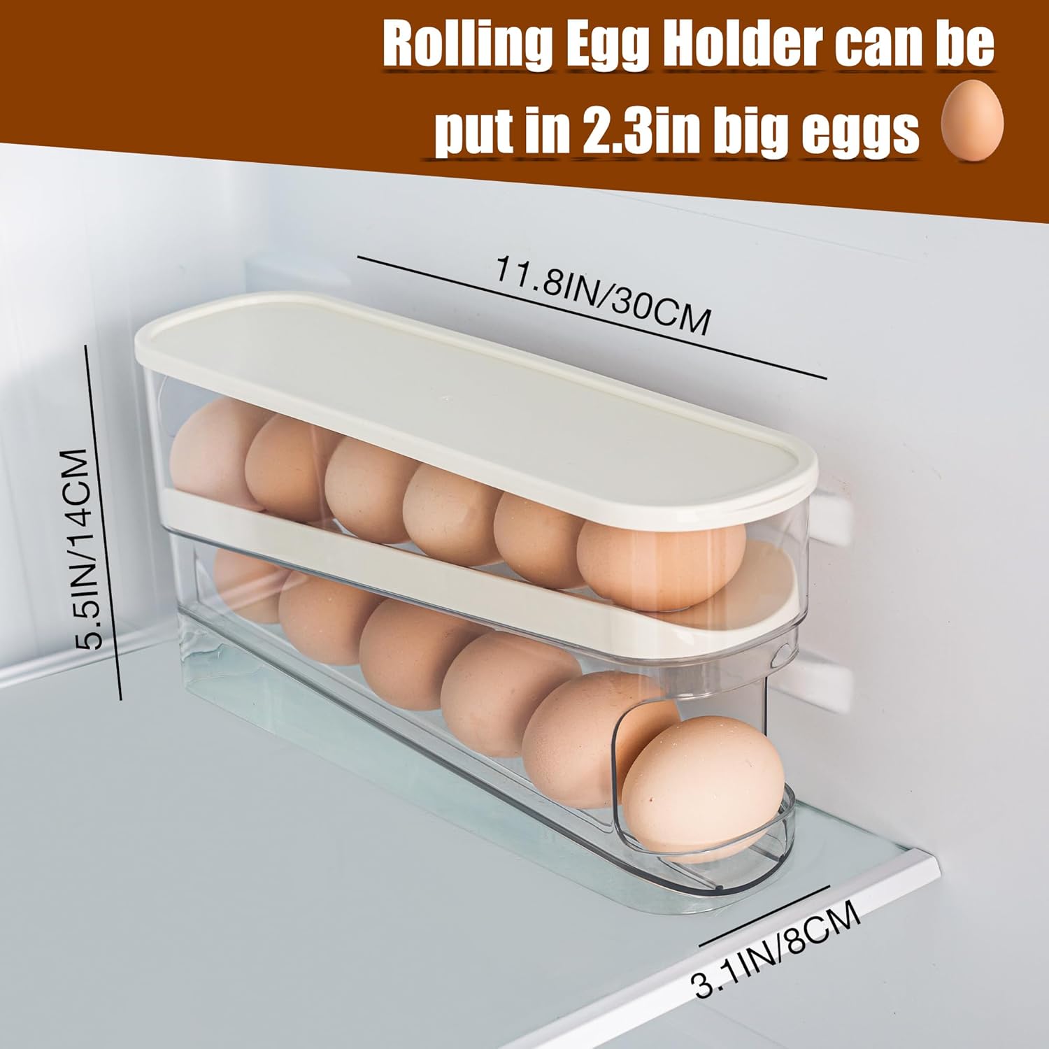 💥LAST DAY SALE 50% OFF💥2-Tier Tilted Design Egg Storage Rack