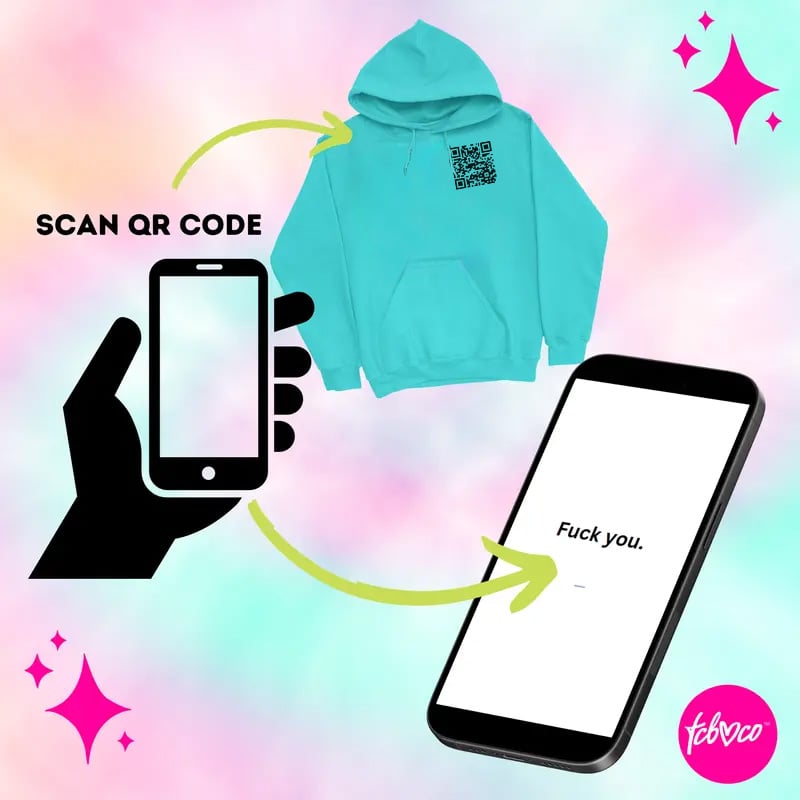 Funny FU QR Code Hoodie(Buy 2 Get Free Shipping)