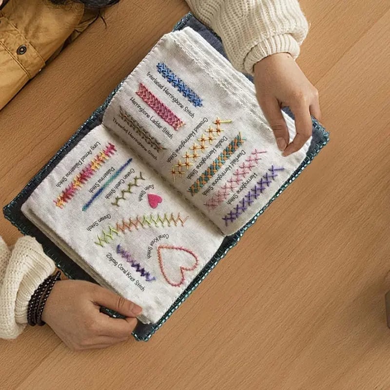 🎁TikTok Last Day Sale - 70% OFF❤️Beginner-Friendly🪡Stitch Book 📖with 106 different stitches