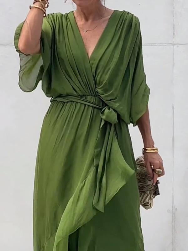 🔥Hot Sale 50% OFF🔥Stylish and elegant V-neck chiffon dress - Free Shipping