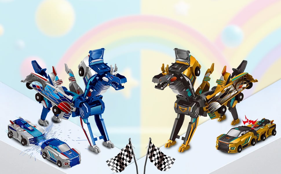🔥Last Day Promotion 70% OFF💥Collision Transforming Dinosaur Car Toy⚡BUY 2 FREE SHIPPING