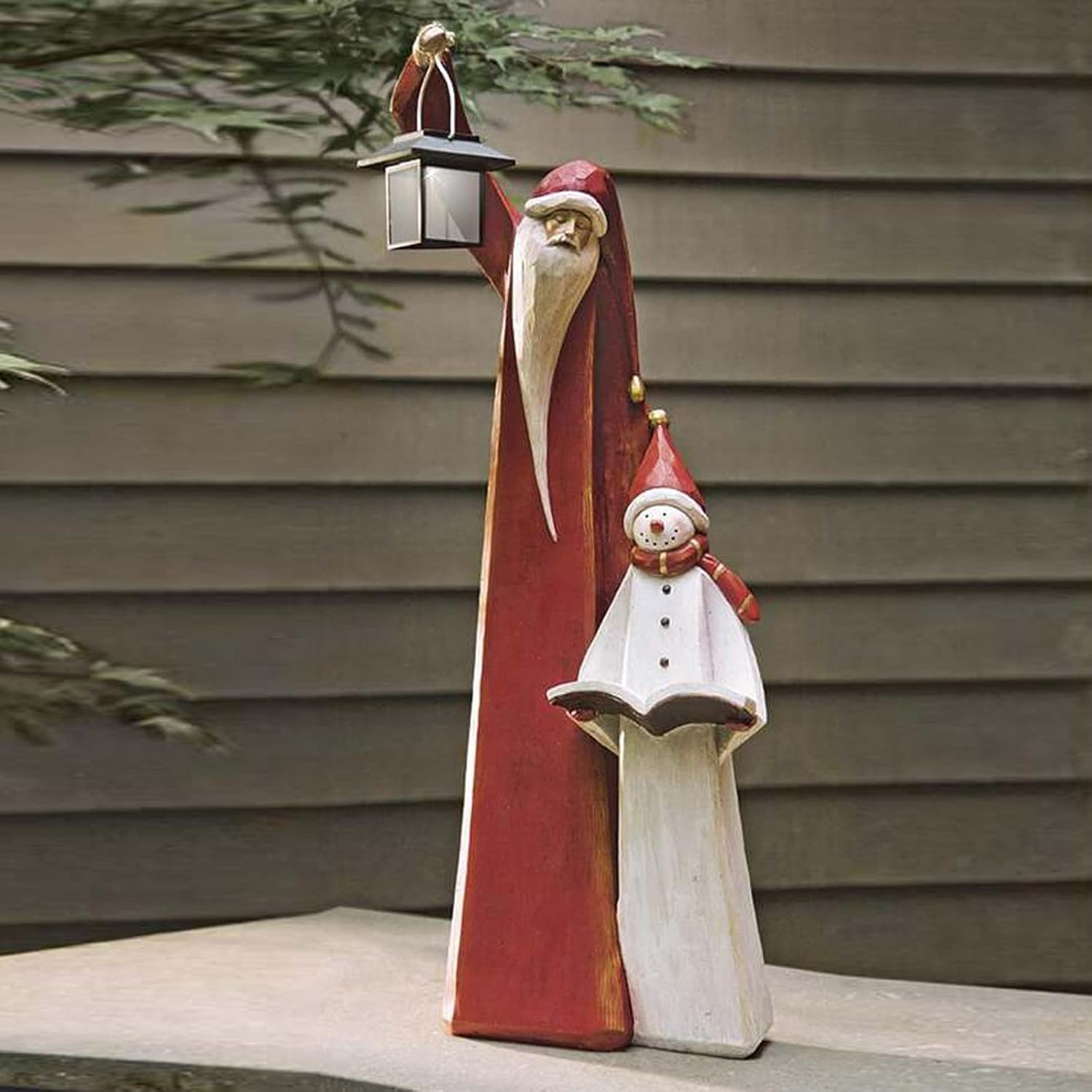 🔥Flash Sale - 70% OFF 🎄Santa and Snowman Sculpture with Solar Lantern, Buy 2 FREE SHIPPING