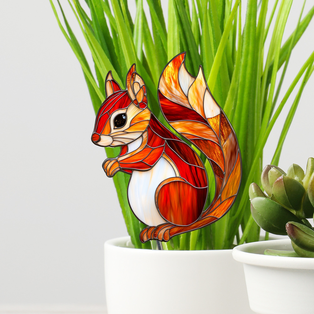 🎖️Stained glass hummingbird plant pot decorative bird shaped sun catcher beautiful handmade gift,💕 add charm to plants and windows