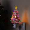 Vintage Ceramic Christmas Tree Nightlight - 6-1/2-in