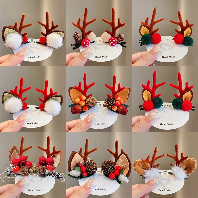🎄Early Christmas Sale -48% OFF - Christmas Hair Clips(🔥🔥BUY 3 GET 3 FREE)
