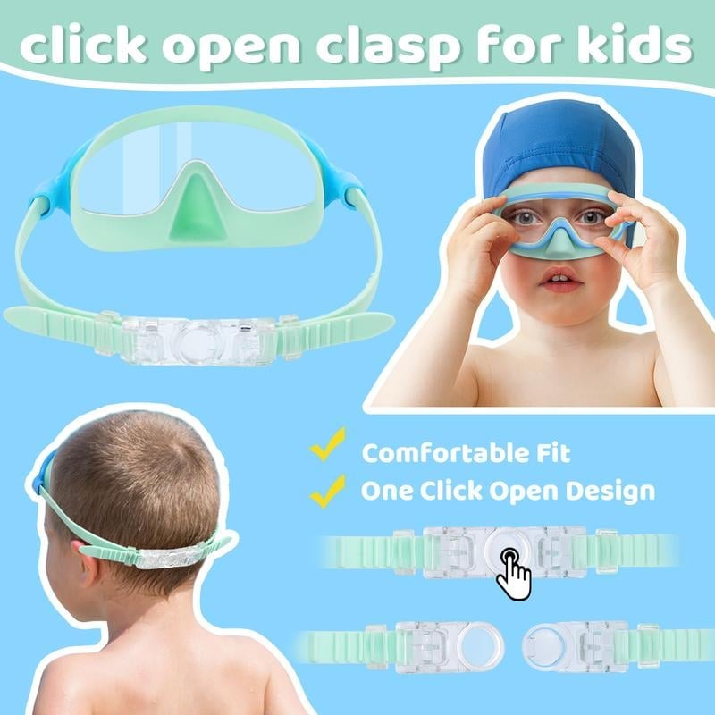 🎁TikTok Last Day Sale - 70% OFF🏊‍♀️HD children's large frame waterproof and anti-fog swimming goggles✨Buy 2 Get Free Shipping