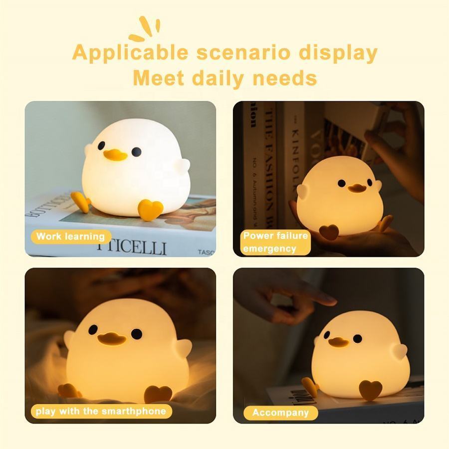 🔥Last Day Promotion 50% OFF -🎁- 🎀Adorable Duckling Silicone Night Light 💡