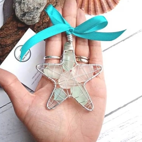 (🌲Early Christmas Sale- 50% OFF) Sea Glass Christmas Tree Ornament