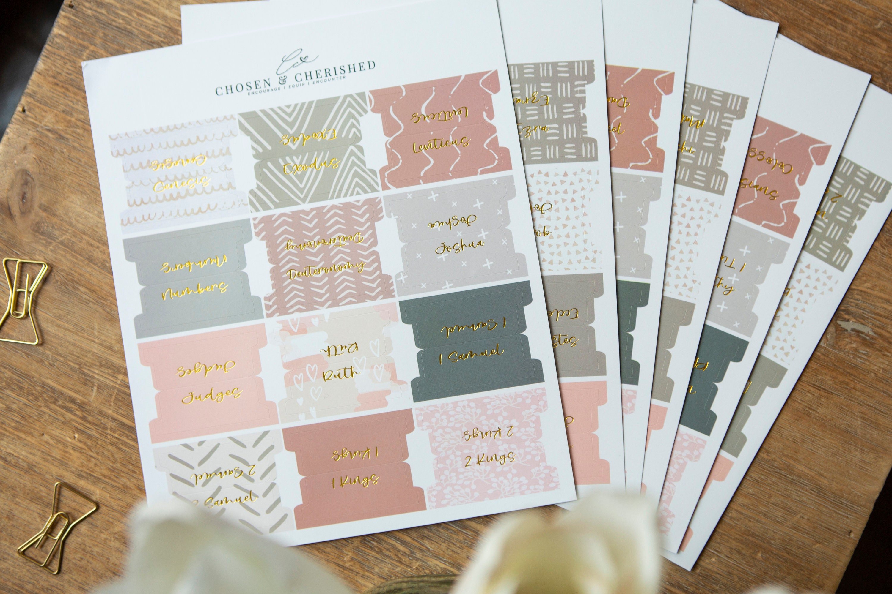 Laminated Bible Tabs