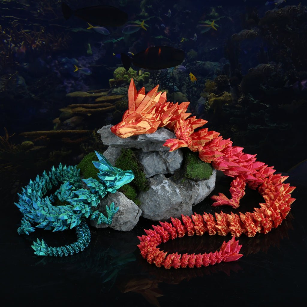 🐉3D-Printed Articulated Crystal Dragon