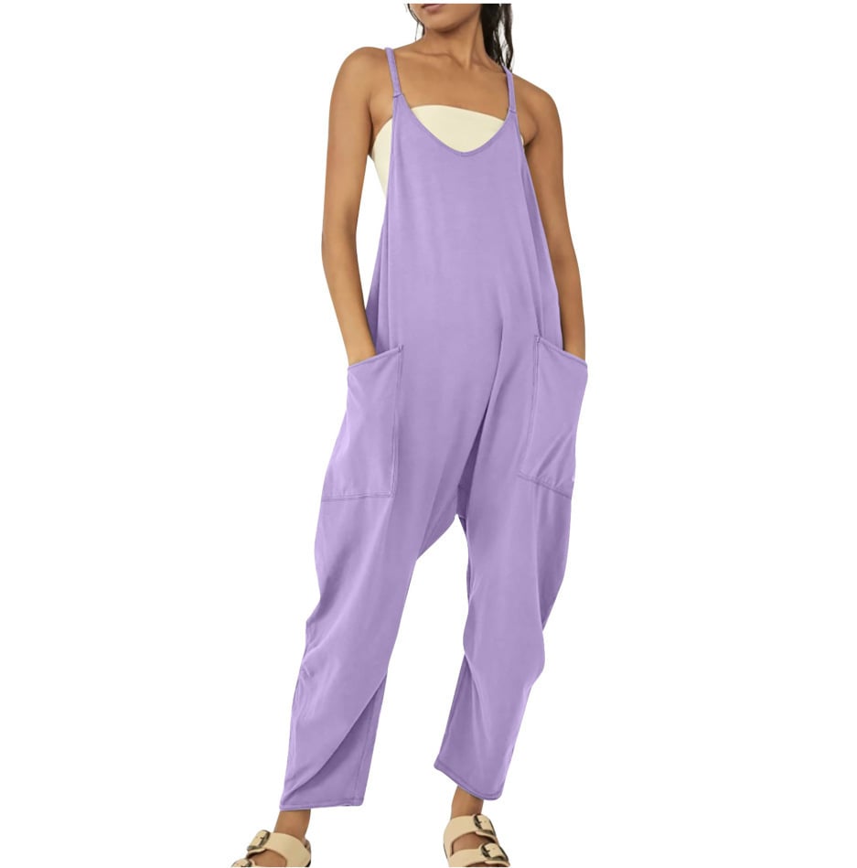 (🎉Last Day Promotion 50% OFF) Wide Leg Jumpsuit with Pockets