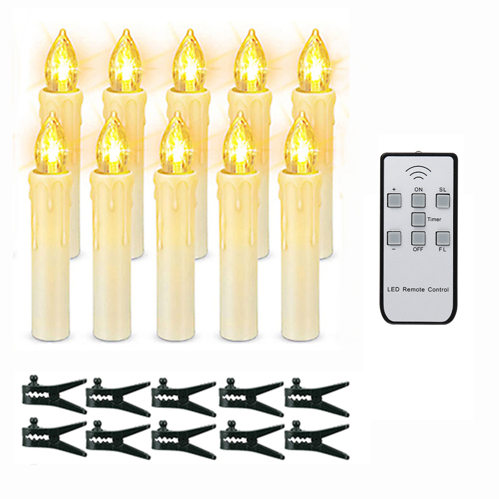 🔥Last Day Promotion 70% OFF🔥Clip-On LED Taper Candles with Remote Contro