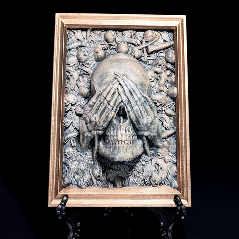 🔥Last Day Promotion 70% OFF🔥Three Wise Skulls Picture Frame Decor