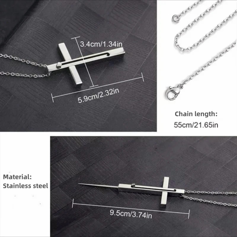 (🔥Early Christmas Sale - 49% OFF)Cross Self-Defense Necklace