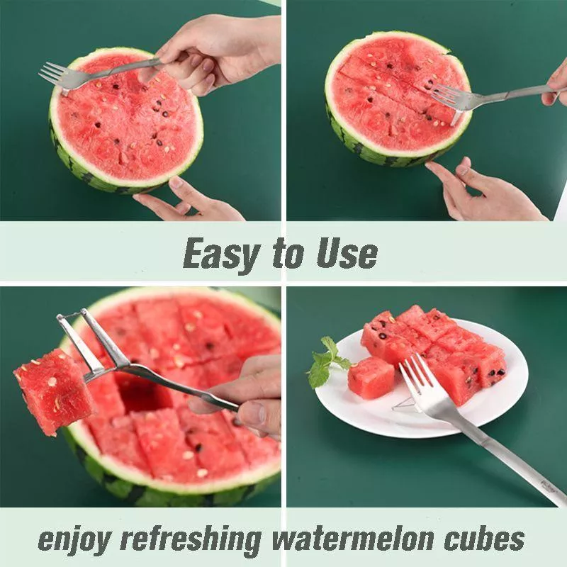 (Last Day Promotion - 50% OFF) 2-in-1 Watermelon Fork Slicer, BUY 5 GET 3 FREE & FREE SHIPPING