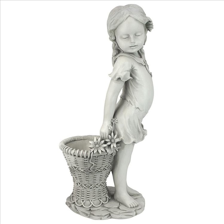 Embrace Childhood with Frances, the Flower Girl Statue