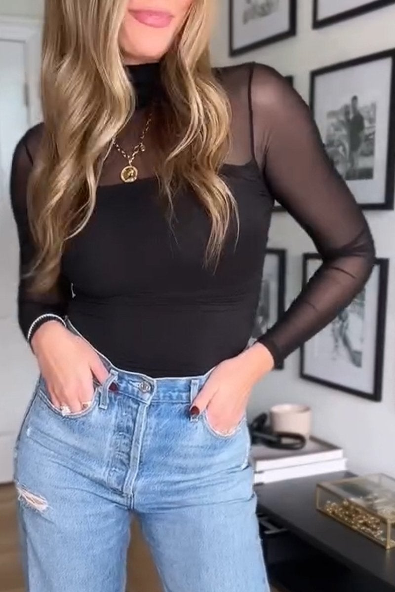 Women's Translucent All-match Sexy Top