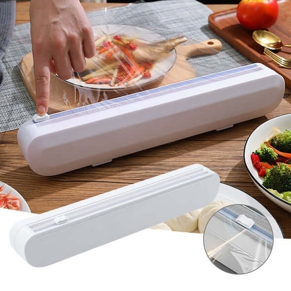 (🔥HOT SALE TODAY - 50% OFF) Plastic Wrap Dispenser With Cutter - Buy 2 Get Extra 5% off & Free Shipping