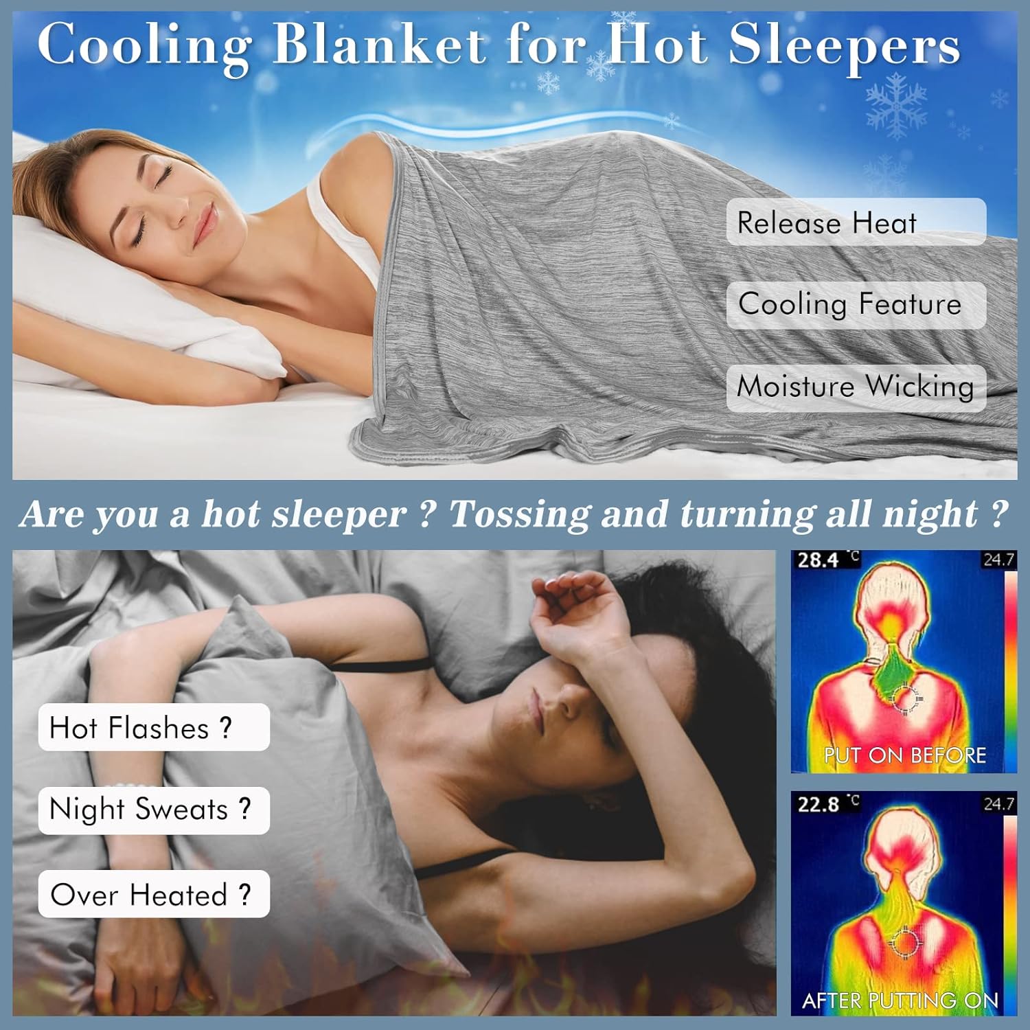Last Day Promotion 70% OFF - ❄Summer Ultimate Cooling Blanket⚡Buy 2 Get Free Shipping