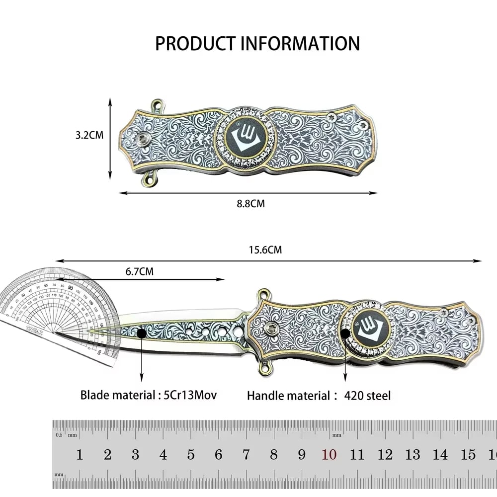 Handcrafted Retro Spinner Pocket Knife – Functional Art in Motion