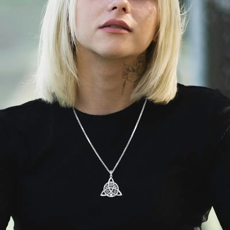 🎁TikTok Last Day Sale - 70% OFF🔥Handmade Sterling Silver Vintage Celtic Knot Pendant Necklace🎁Buy 2 Free Shipping
