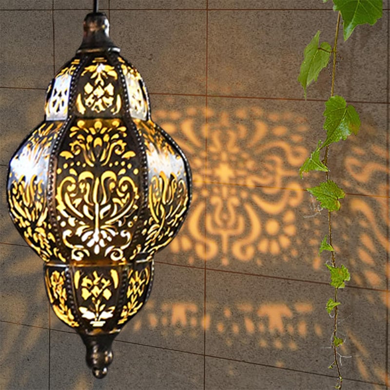 Hanging Solar Moroccan Lantern Outdoor Decoration