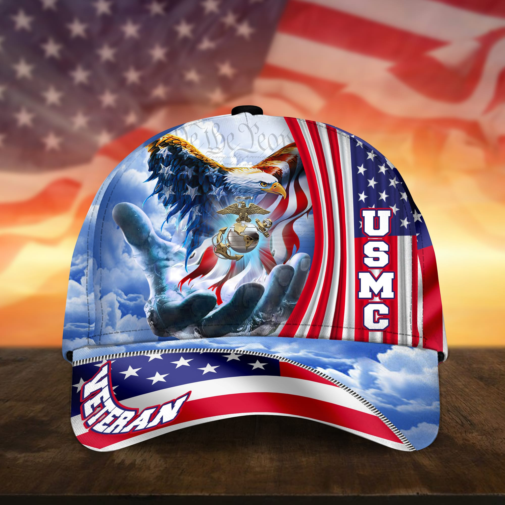 Premium American Pride US Veteran Cap NPVC240502