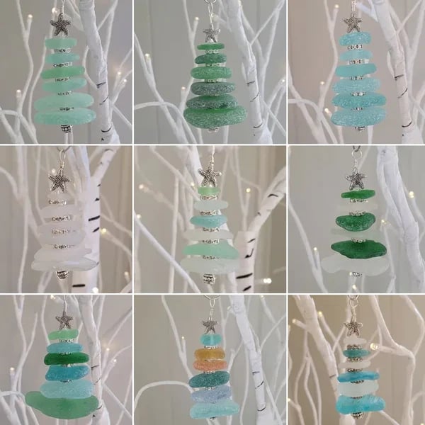 Sea Glass Christmas Tree Ornament