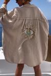 Women Casual sequin beaded shirt