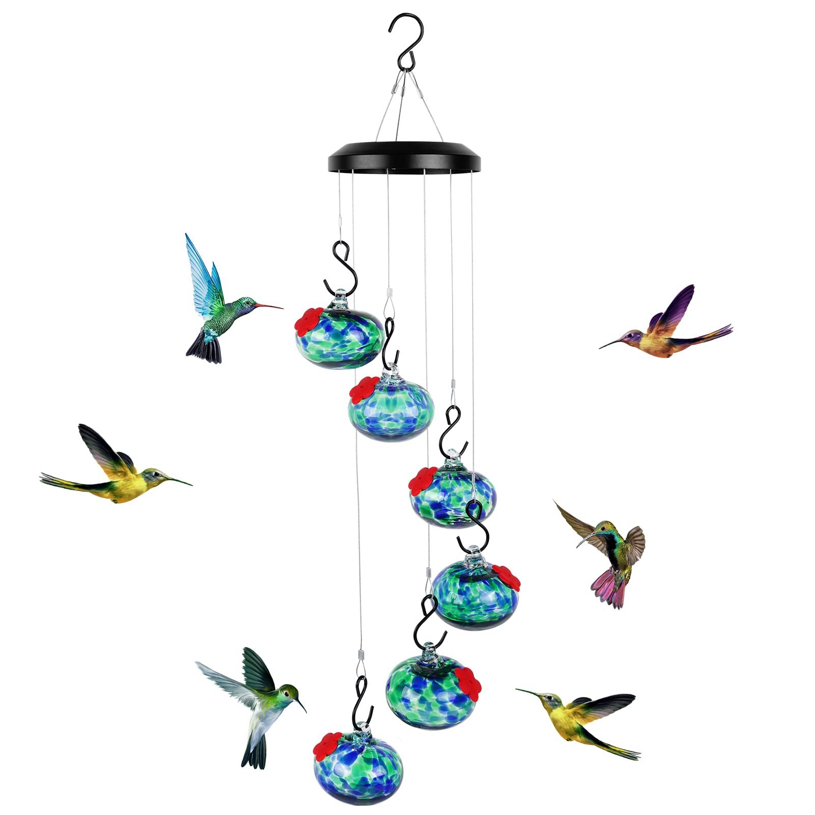 Mega Sale 50% OFF💥Charming Wind Chime Hummingbird Feeder, BUY 2 FREE SHIPPING