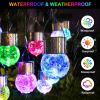 💖Mother's Day Promotion 48% OFF-🎁-Multicolor Crackle Glass Hanging Solar Lights