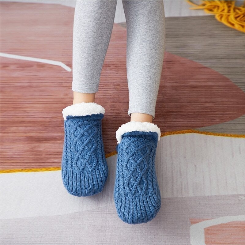 FleeceSox - Fleece-Lined Non-Slip Thermal Slippers Socks