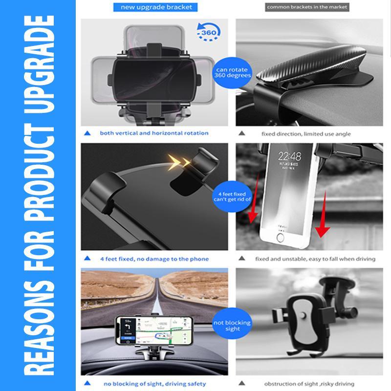 (🎄Christmas Promotion--48% OFF)Dashboard Phone Holder with Number Plate(🎁Buy 2 get 1 Free)