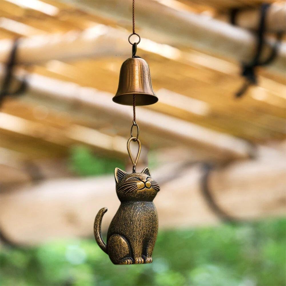 🎁TikTok Last Day Sale - 70% OFF🎉Handmade Retro Cat Wind Chime
