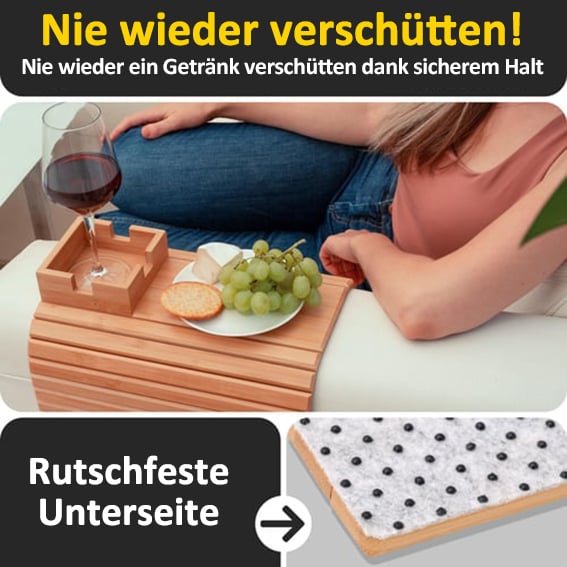 🏆Letzter Tag Verkauf 49% Rabatt🔥2025 Neuankunft - Bambus Couch Getränkehalter