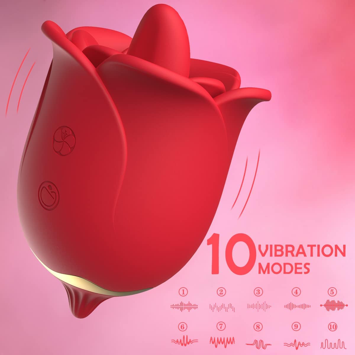Rose Toys Nipples Clitorals Stimulator With Tongue For Women