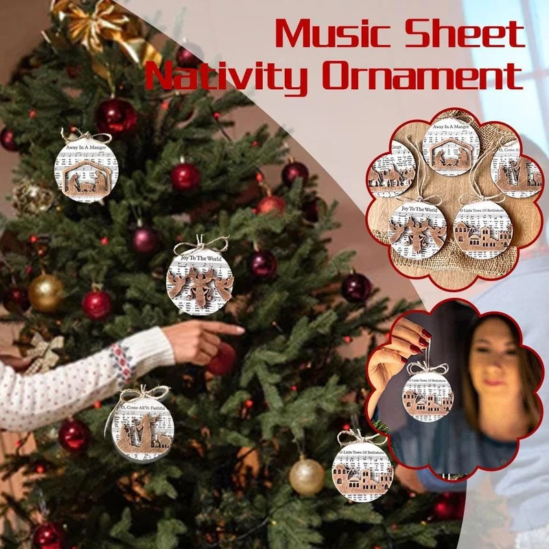 🔥Early Christmas Pre-Sale-49% OFF🎵-Music Sheet Nativity Ornament