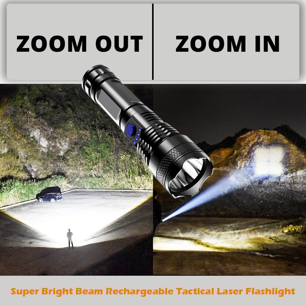 🎁Last Day Promotion- SAVE 70%🏠LED Rechargeable Tactical Laser Flashlight