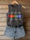 Retro Be A Decent Human It's Not That Hard Print Tank Top