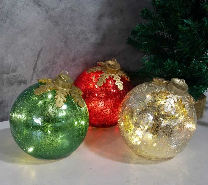 🎄TikTok Christmas Sale -70% OFF🎅Glass Tabletop Christmas Ornaments[3ct]🔔🎁