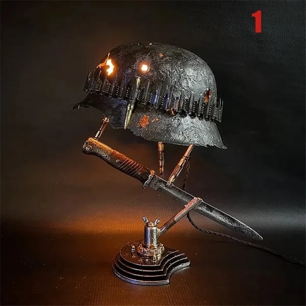 💡Stahlhelm Helmet Table Lamp