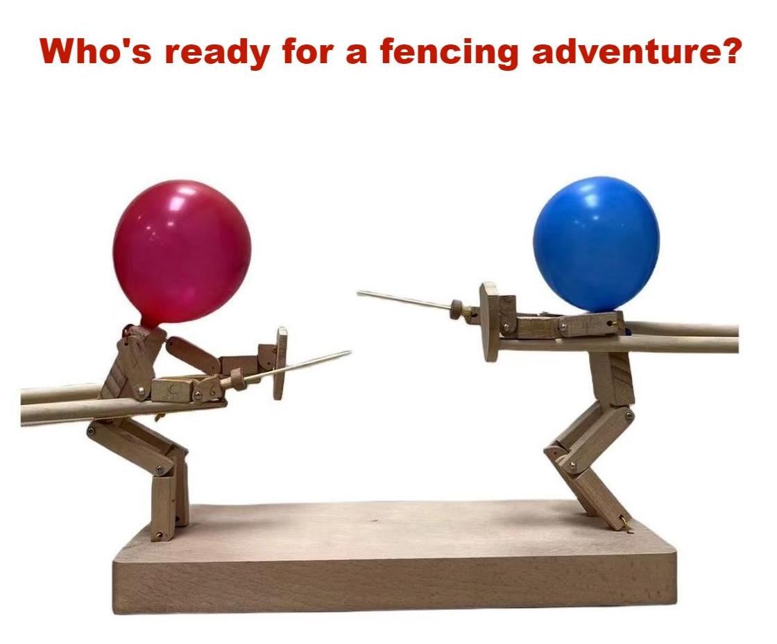 🔥New Year Promotion 50% OFF⚔️HANDMADE WOODEN FENCING PUPPETS