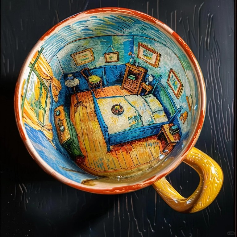 Van Gogh's Bedroom 3D Illusion Mug